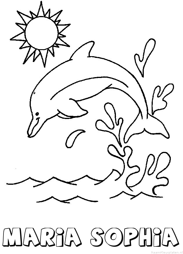 Maria sophia dolfijn kleurplaat
